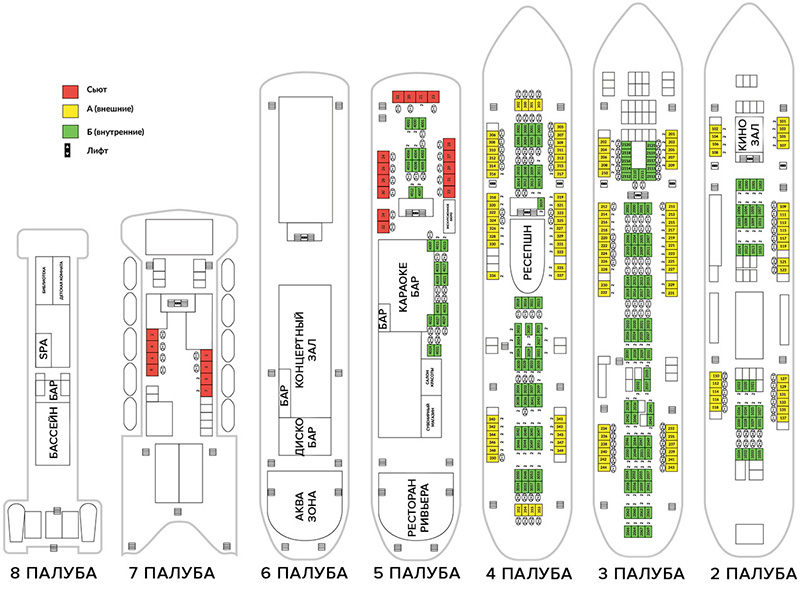 План-схема палуб